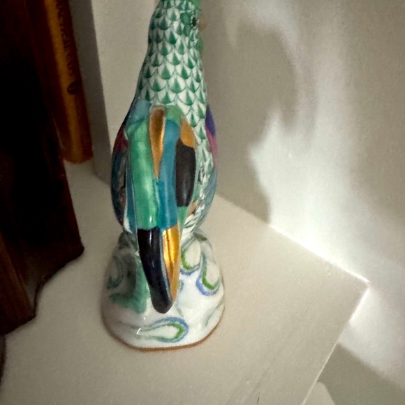 Herend Green Fishnet figurine hand painted Rooster - Picture 7 of 9